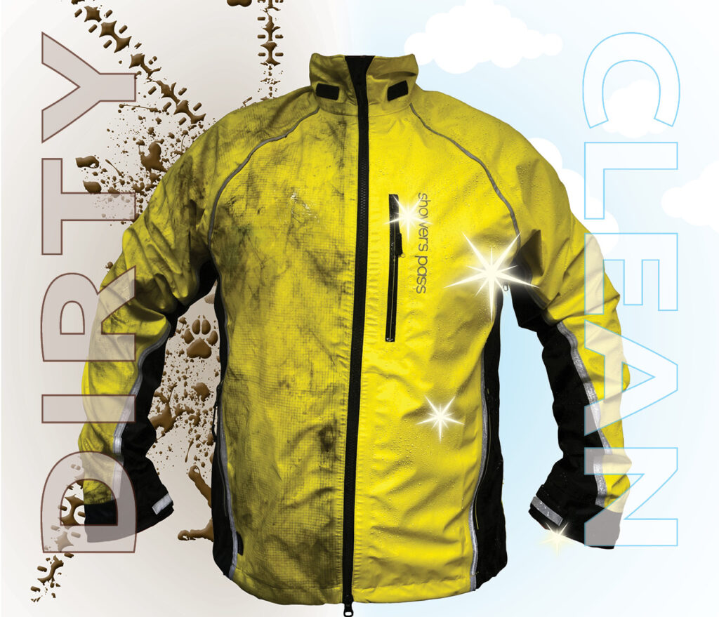 wash your dirty bike jacket 